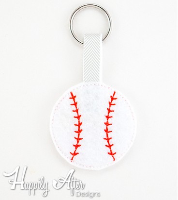 Baseball Keychain Embroidery Design