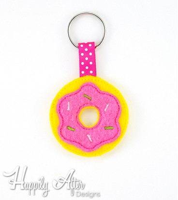 Donut Keychain Embroidery Design