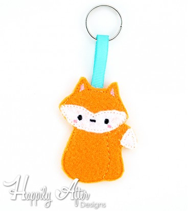Fox Keychain Embroidery Design