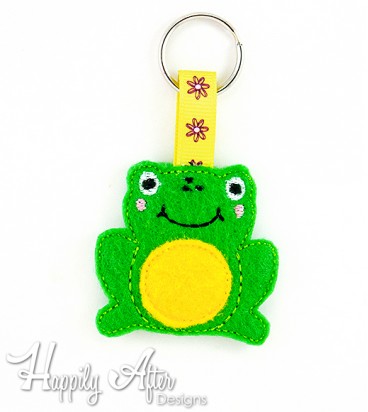 Frog Keychain Embroidery Design