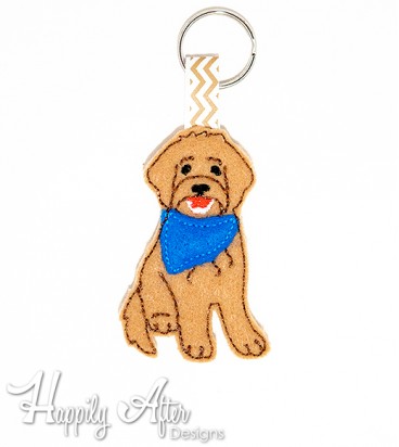 Goldendoodle Keychain Embroidery Design