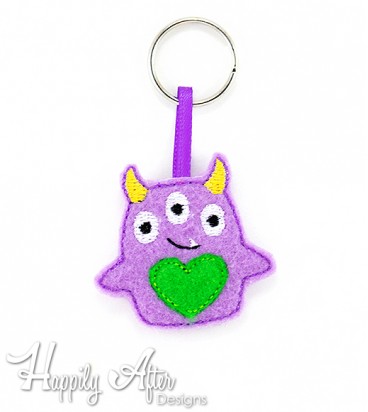 Monster Keychain Embroidery Design