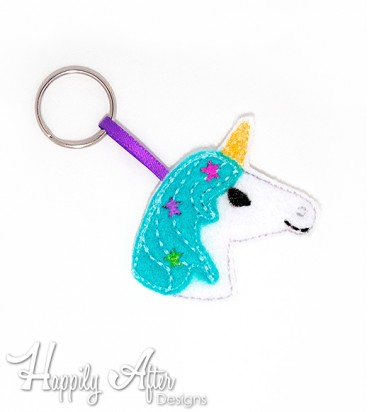 Unicorn Keychain Embroidery Design 