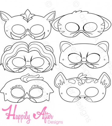 African Animals Printable Coloring Masks