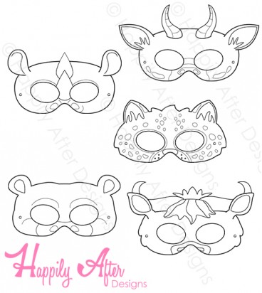 African Animals 2 Printable Coloring Masks 