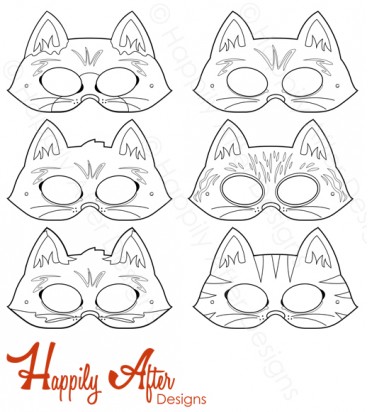 Cats Printable Coloring Masks