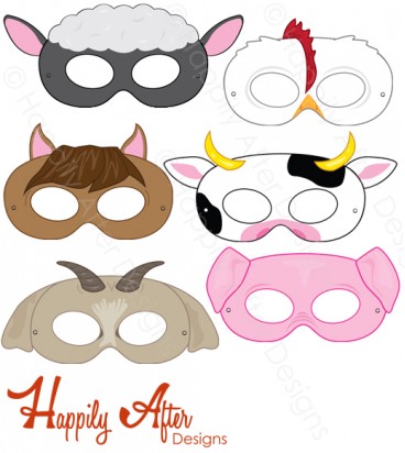 Barnyard Animals Printable Masks