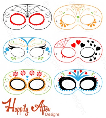 Day of the Dead Printable Masks
