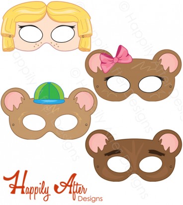 Goldilocks and the Three Bears Printable Masks