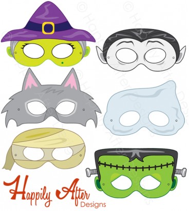 Halloween Monsters Printable Masks