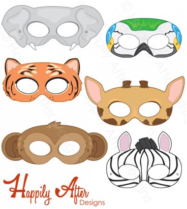 Jungle Animals Printable Masks