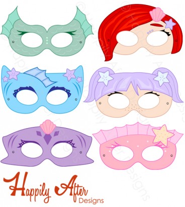 Mermaid Printable Masks