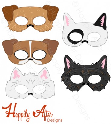 Terrier Dog Breed Printable Masks 