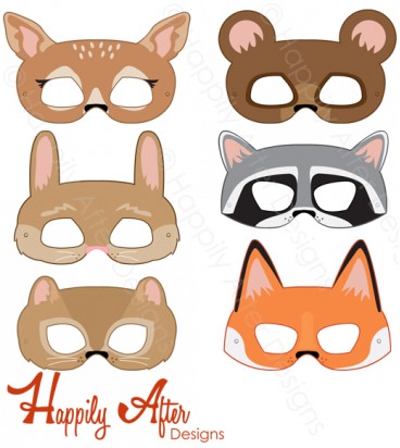 Woodlands Animals Printable Masks