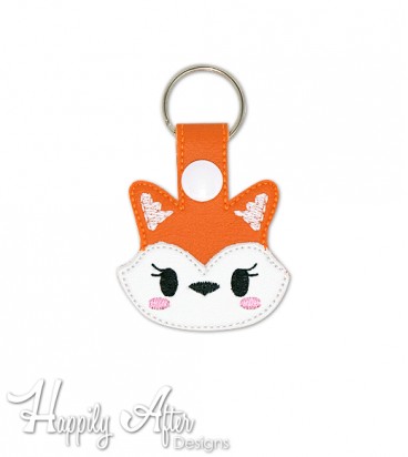 Fox Snap Keychain Embroidery Design