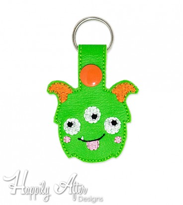 Monster Snap Keychain Embroidery Design