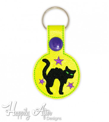 Scaredy Cat Snap Keychain Embroidery Design 